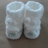 SCARPETTE NEONATO 3-6 MESI BIANCHE